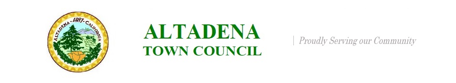 Altadena Town Council Issues Agenda for September 17, 2019